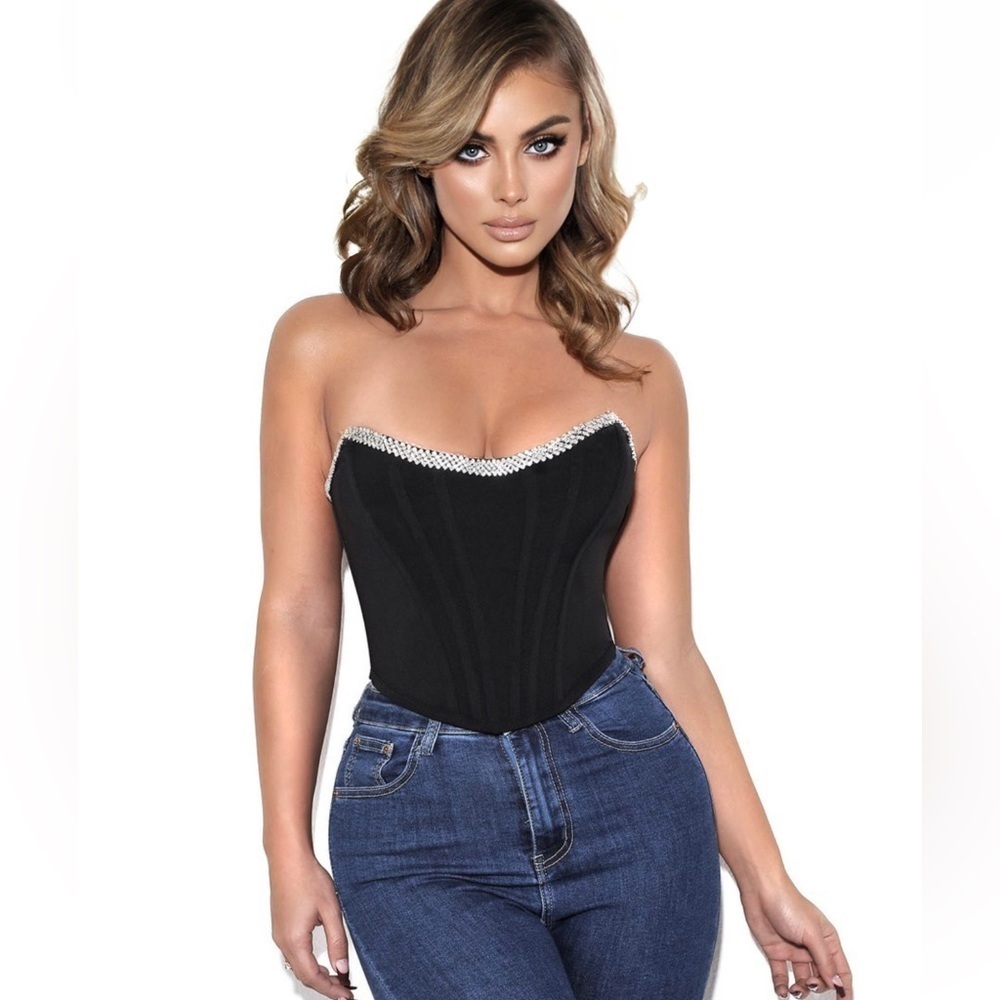 Ivy Black Corset Top
